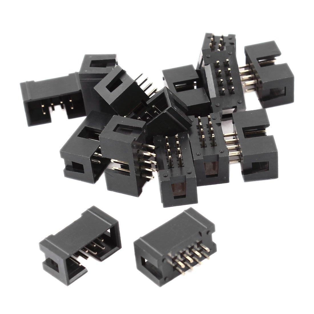 sourcing map 2 x 15 Stück 2,54 mm Pitch 4 Pins, Stecker gerade pol. IDC, isolierende Band Wird de von uxcell