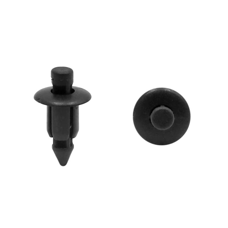 sourcing map 20Pcs 6mm Loch Dmr. Schwarz Plastik drücken Niet Innenverkleidung Auto Tür Clips de von uxcell