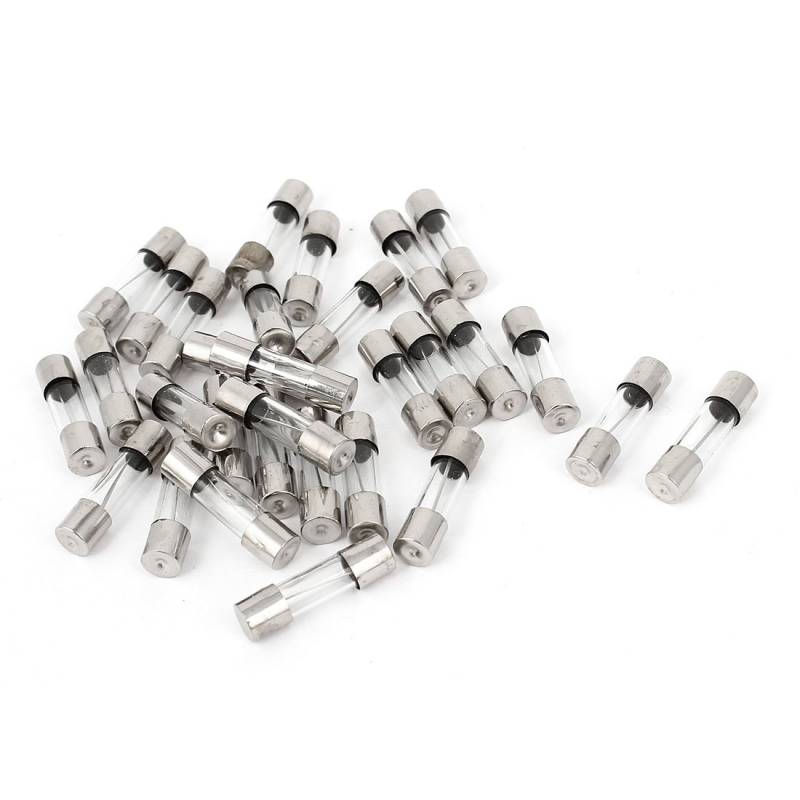 sourcing map 30 Stück AC 250V 13A Schnell wirkende Glasrohr Sicherungen 5mm x 20mm von uxcell