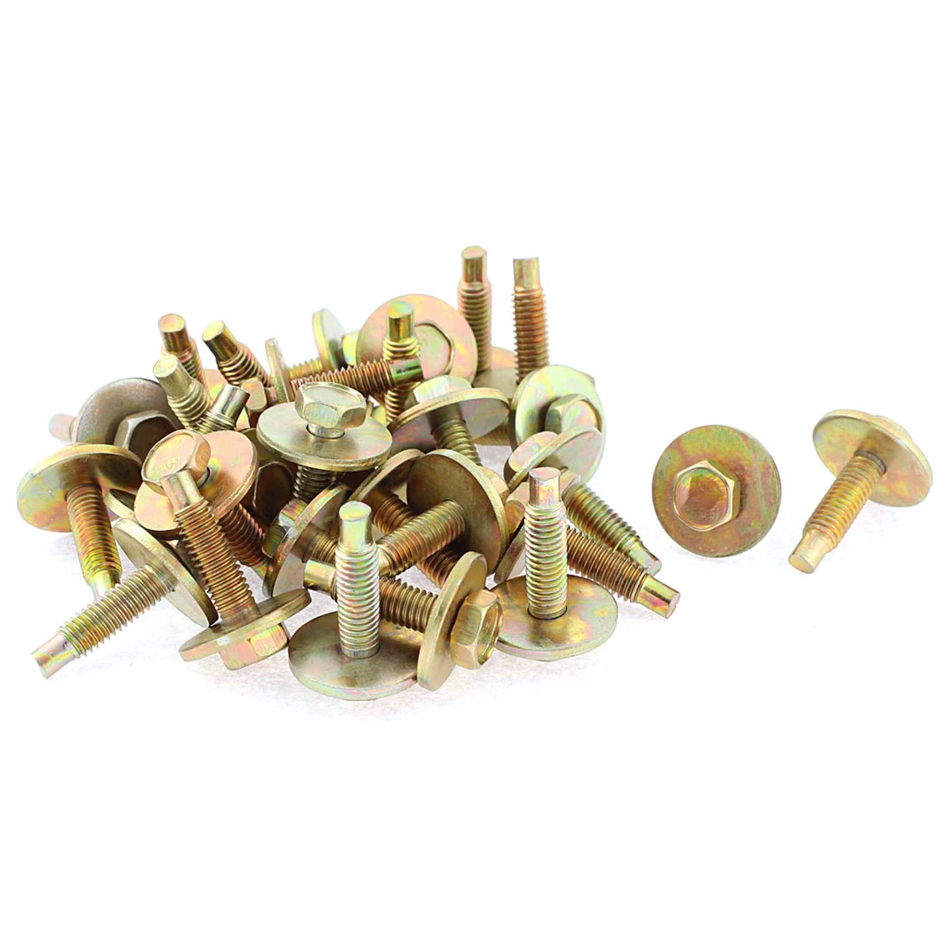 sourcing map 30 Stücke Bronze Auto Metall Schraube Kotflügel Befestigung Clips de von uxcell