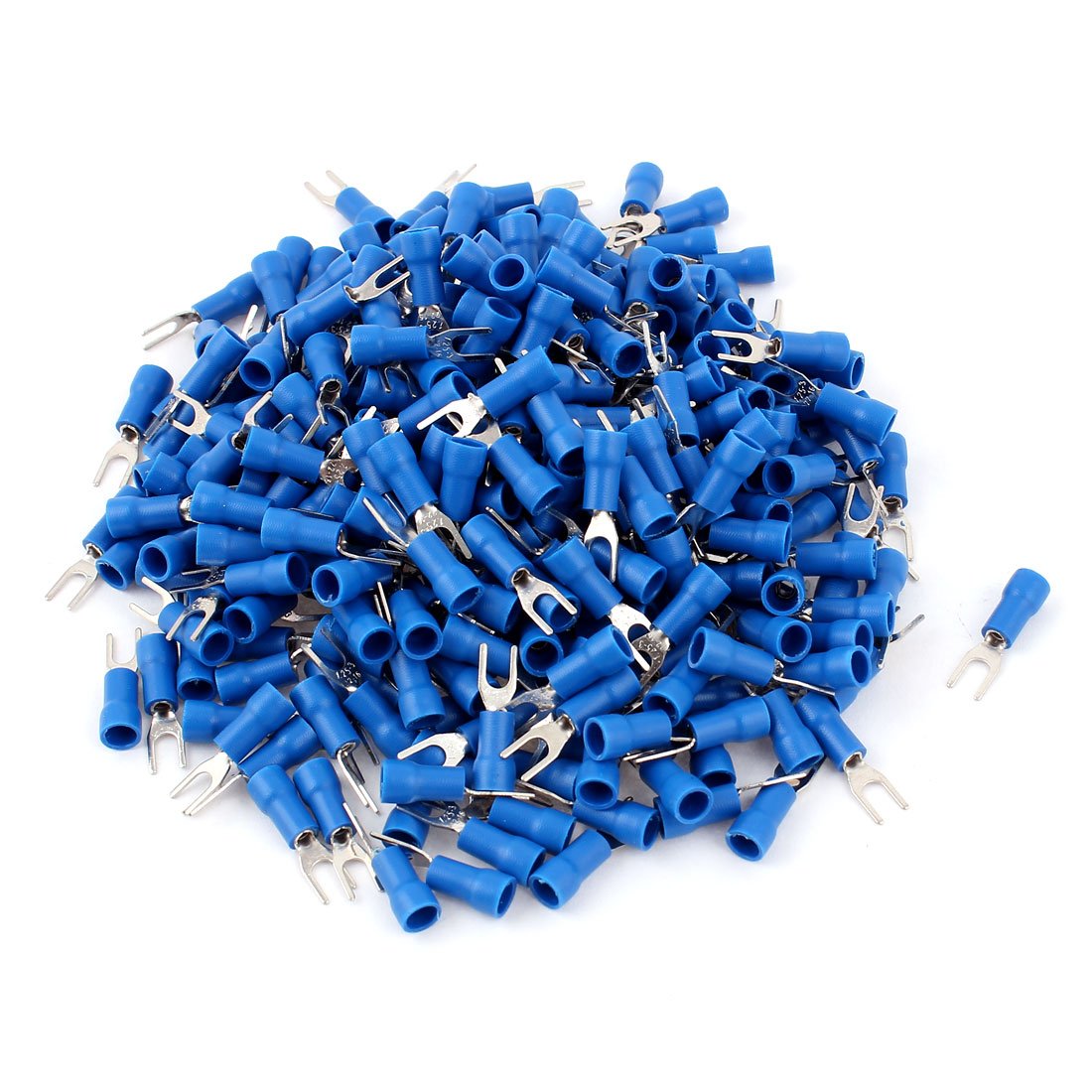 sourcing map 320 Stk blau isolierte Gabel Draht Anschluss elektrische Crimp Flachstecker de von uxcell