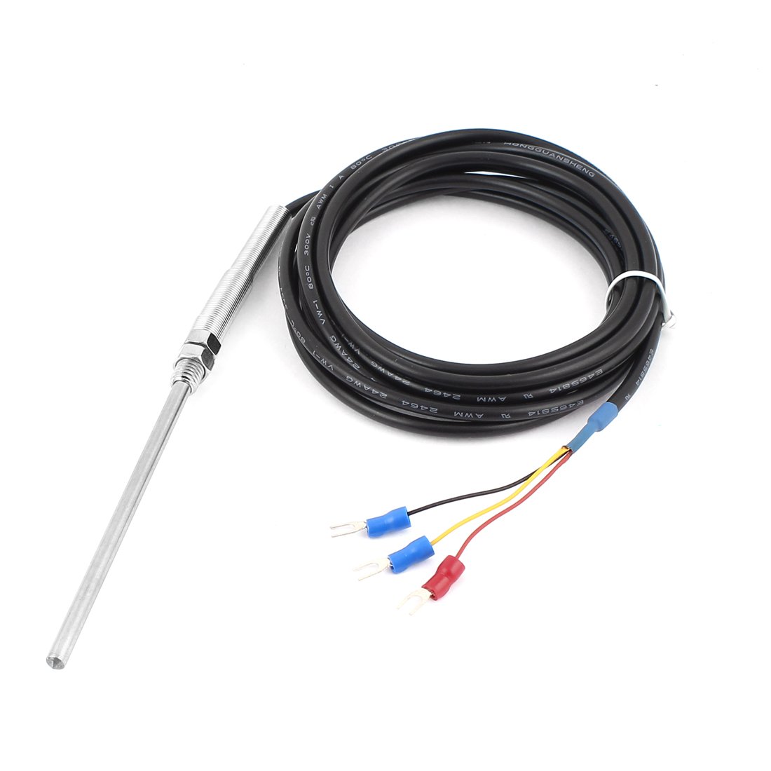 sourcing map 3M Kabel PT100 Thermoelement Sonde 5 * 100mm Sensor Temperaturfühler DE de von uxcell