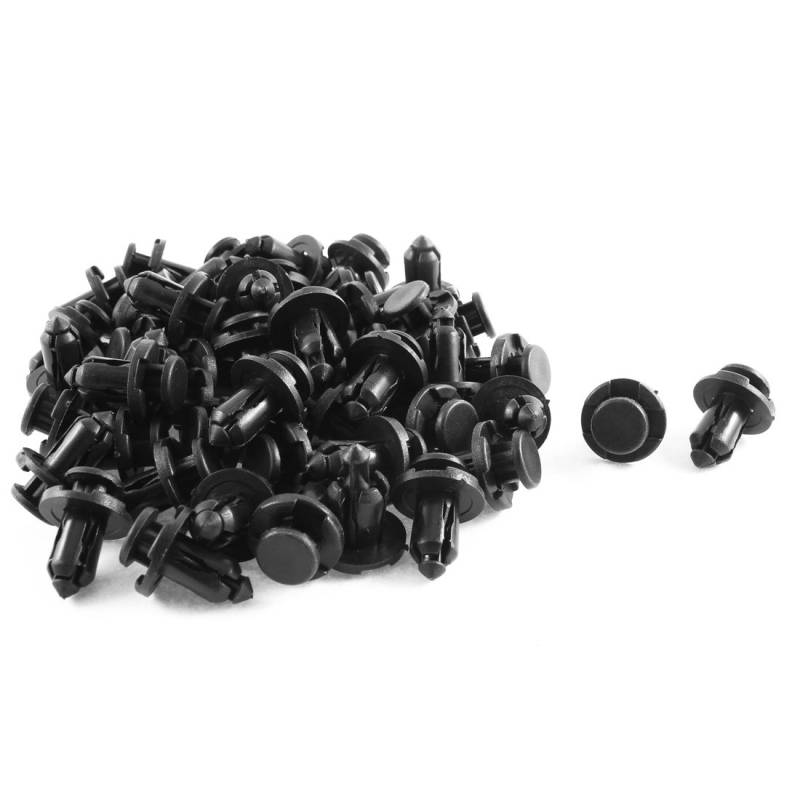 sourcing map 50 Stück 10mm x 19mm x 20mm Schwarz Plastik Kotflügel Befestigung Clips DE de von uxcell