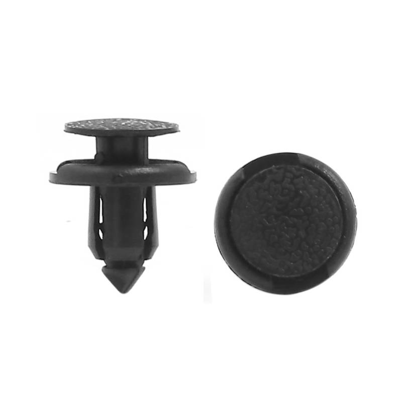 sourcing map 50Stk. 8mm Durchm. Loch Plastik Niet Befestigung Push Clip Schwarz Auto de von uxcell