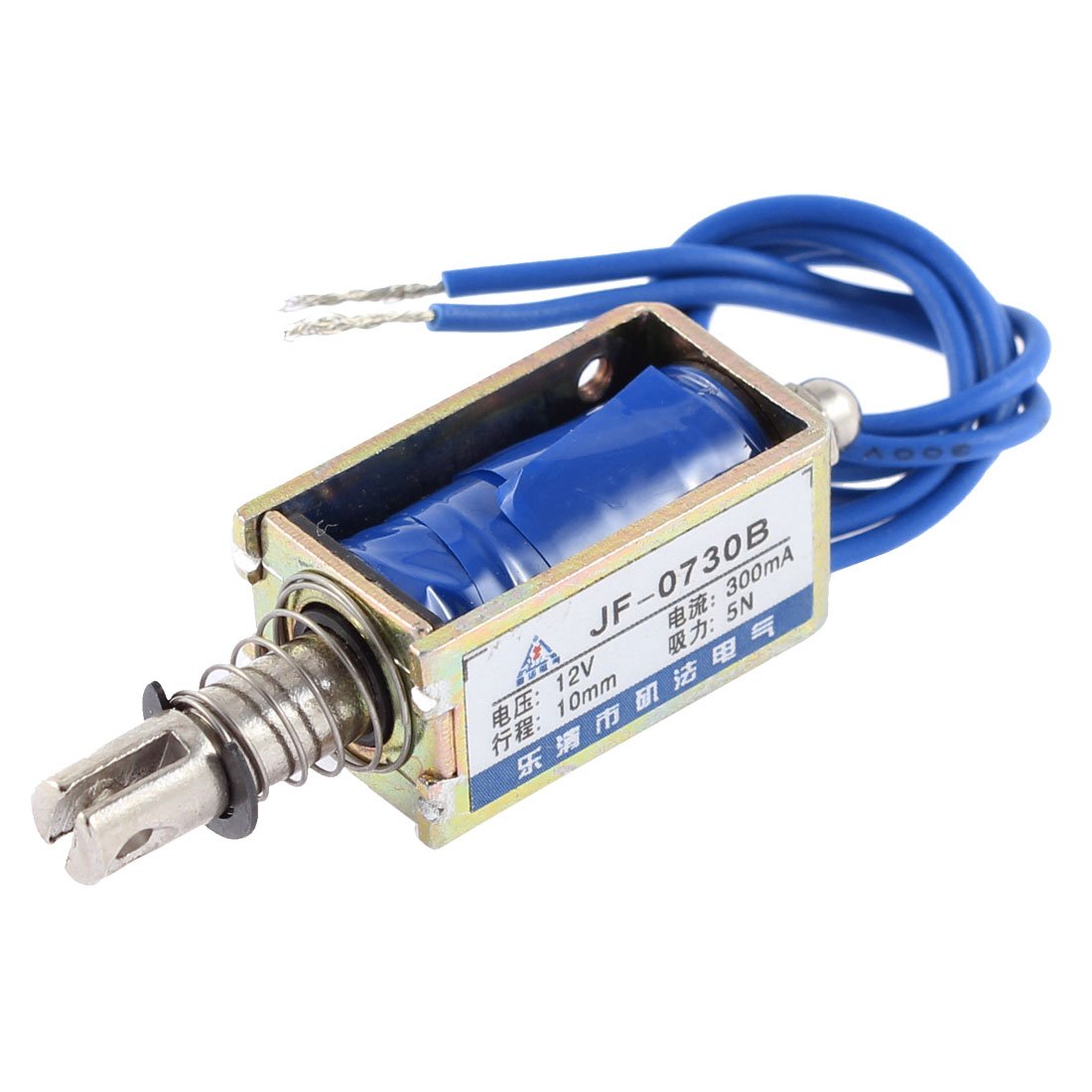 sourcing map JF-0730B DC12V 300mA 5N/10mm Stößel Rücklauf Offen Rahmen Solenoid Elektromagnet DE de von uxcell