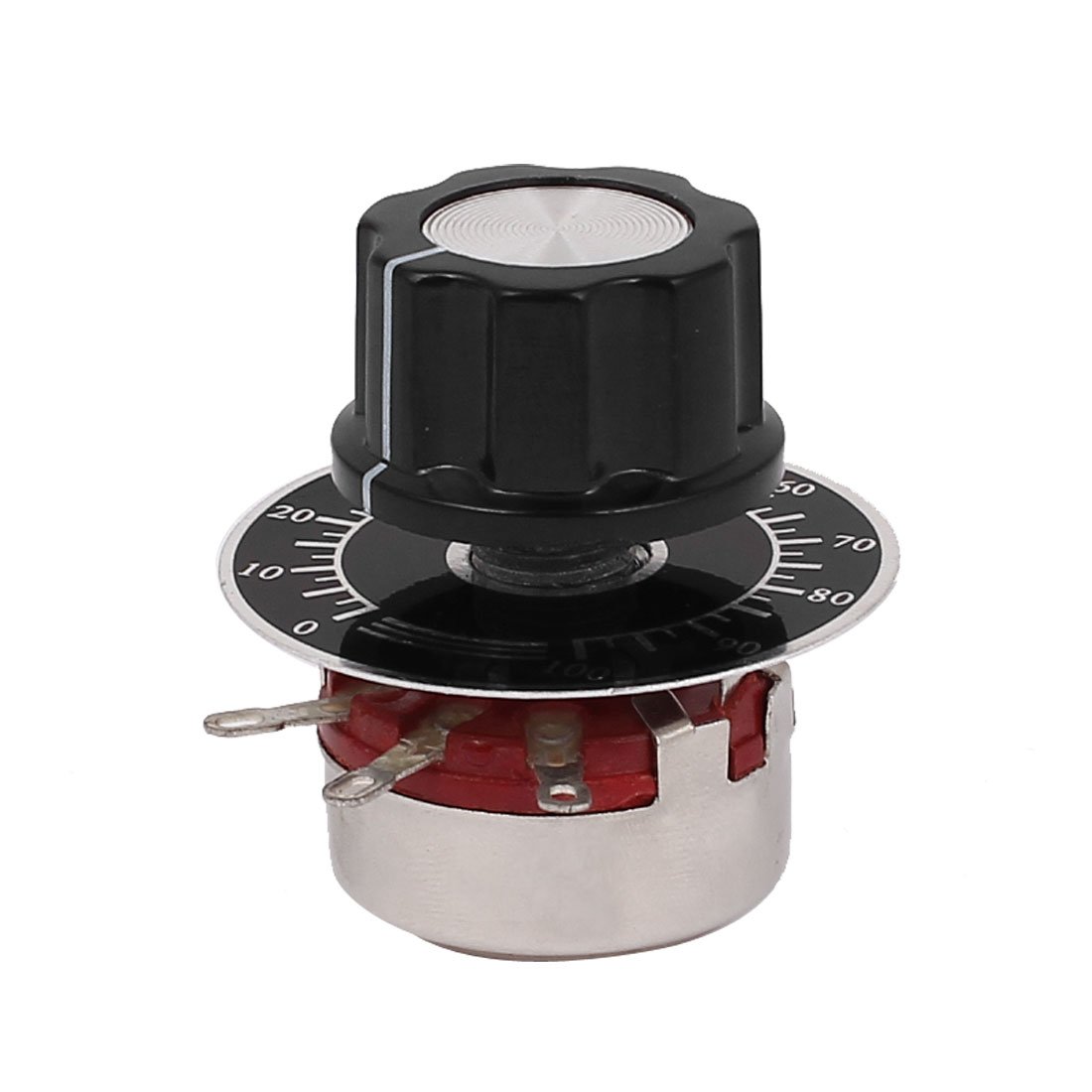 sourcing map WTH118-1A 2W 4K7 Ohm Taper Carbon Film Potentiometer Pots mit Dial mit Knopf de von uxcell