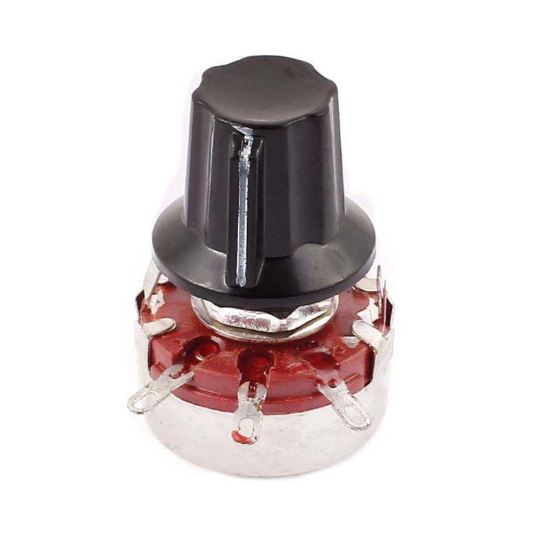 sourcing map WTH118 Rotary Draht Wunde Potentiometer 15K Ohm Einstellbar Widerstand mit Kappe DE de von uxcell