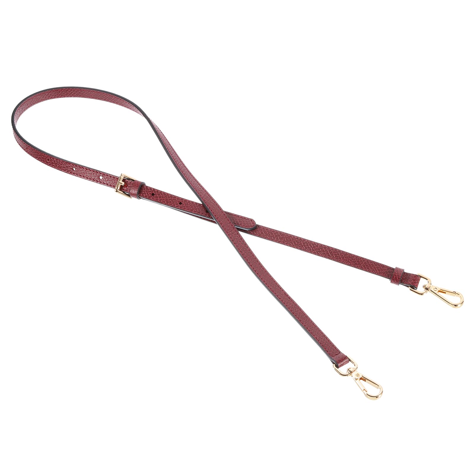 uxcell Ersatzriemen aus echtem Leder, verstellbare Crossbody-Taschengurte, 94 - 114 cm, Geldbörsenriemen für Umhängetasche, Handtasche, Geldbörse, Weinrot, goldfarbene Schnalle von uxcell