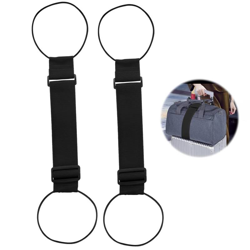 2 Stück Elastischer Befestigungsgurt Für Gepäck, Elastic Fastening Belt for Luggage,Luggage Strap,Tragbares Reisekoffer Zubehör,Verstellbare Gepäckgurte Für Koffer,Koffergurt Für Sichere Koffer von vcsjw