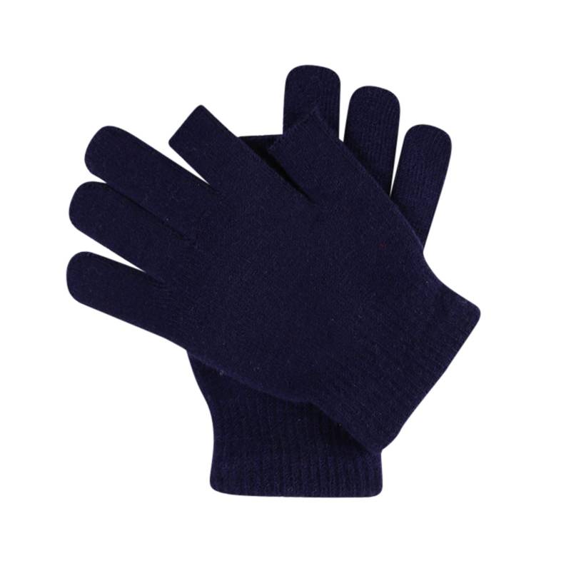 vejtmcc And Show Wollstrickhandschuhe Handschuhe Solide Herren Radsport Damen Stretch Fingerschrift Farbhandschuhe Handschuhe Damen Winter Warm Gefüttert (Dark Blue, One Size) von vejtmcc