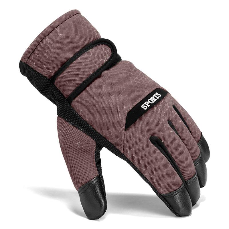 vejtmcc Erfrischende Herrenski Handschuhe für Frauen, warme Winter- und Handschuhe Handschuhe Damen Fingerlos Mit Kappe (Brown, One Size) von vejtmcc