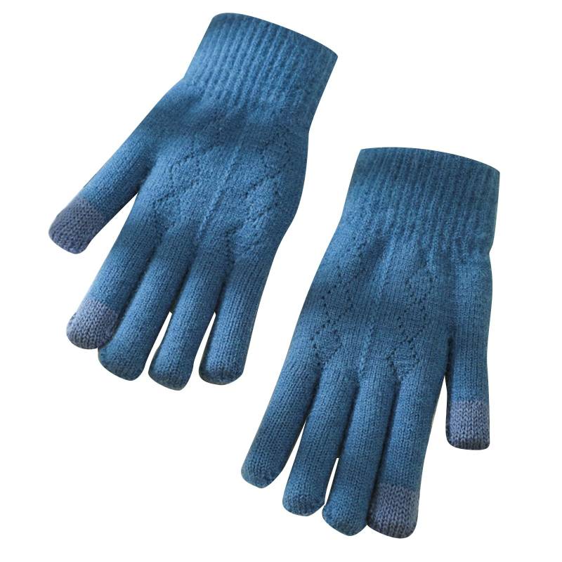 vejtmcc Gloves Women's Winter Padded Outdoor Cycling Car Cold Non Slip Screen Driving To Keep Warm Damenschal Winter Warm (Blue, One Size) von vejtmcc