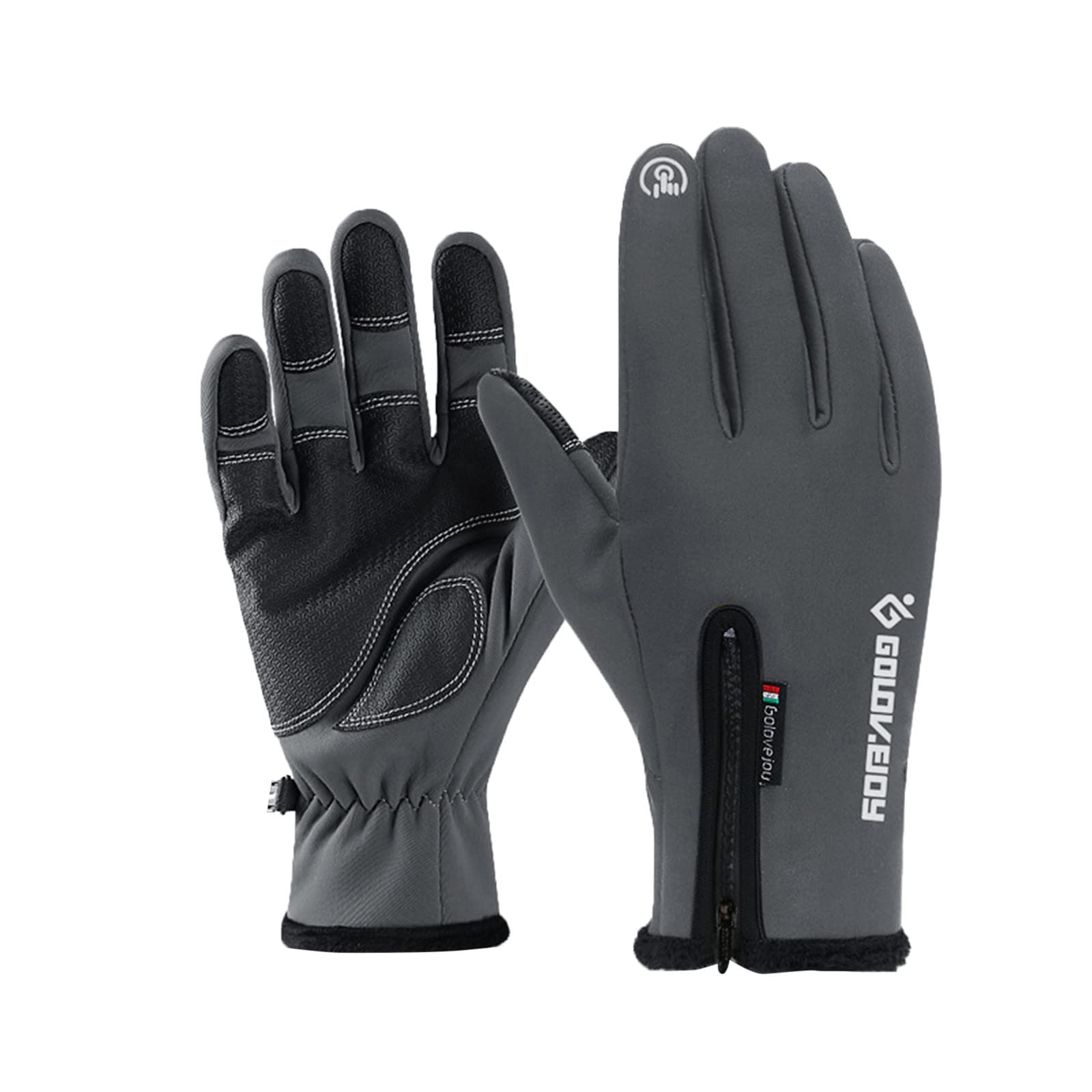 vejtmcc Handschuhe Skifahren Slip Winter warm wasserdicht Telefinger Non Outdoor Handschuhe Erwachsene Handschuhe Rohrstock Latex (Silver, M) von vejtmcc