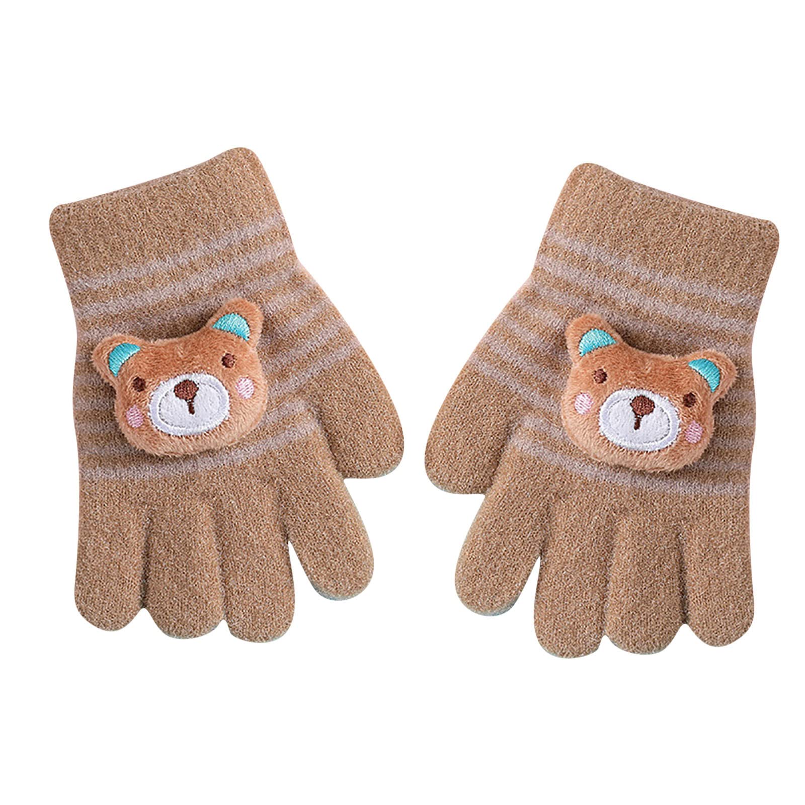 vejtmcc Kinder Winterhandschuhe Kinder dehnbare warme Handschuhe oder Mädchen Strickhandschuhe Handschuhe Fingerlos Schwarz (A, One Size) von vejtmcc