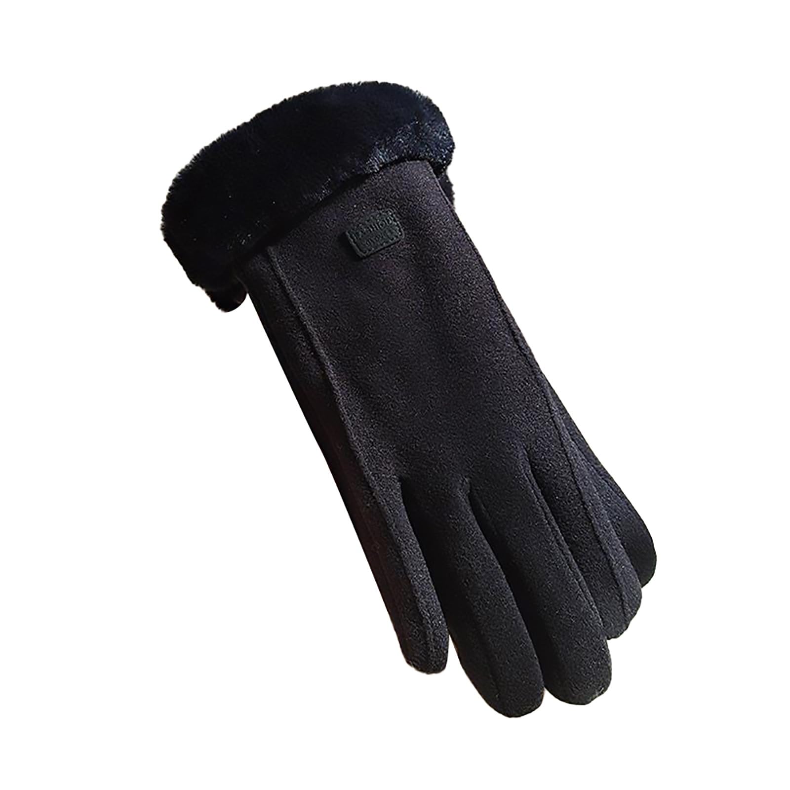 vejtmcc Warme Winter-Fahrradhandschuhe für Damen, samtverdickt, kalt und winddicht Handschuhe Damen Dunkelblau (Black, One Size) von vejtmcc