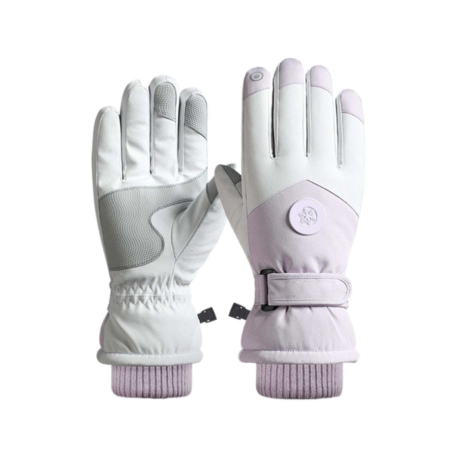 vejtmcc Winter Skifahren Warme Handschuhe Für Männer Outdoor Radfahren Nicht Slip Verdickt Weibliche Paar Bildschirm Lamm Schmuck Hochzeit Vintage (Purple, A) von vejtmcc