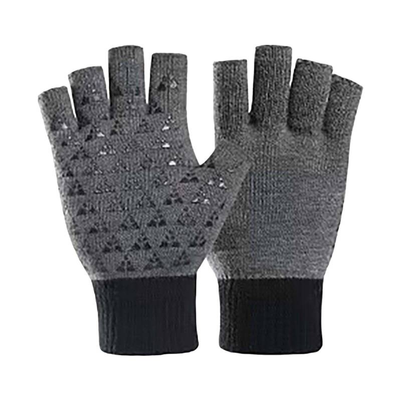 vejtmcc Winter USB Heated Warm Gloves Heated Hand Warm Hiking Driving Running Cycling Handschuhe Ohne Finger Damen Warm (Grey, One Size) von vejtmcc