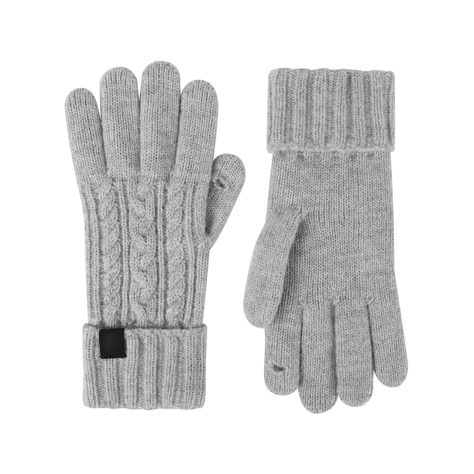 vejtmcc Winterhandschuhe, Handschuhe für Damen, kaltes Wetter, Winterhandschuhe, Damen, warme Strickhandschuhe Pfau Kostüm Damen (Grey, A) von vejtmcc