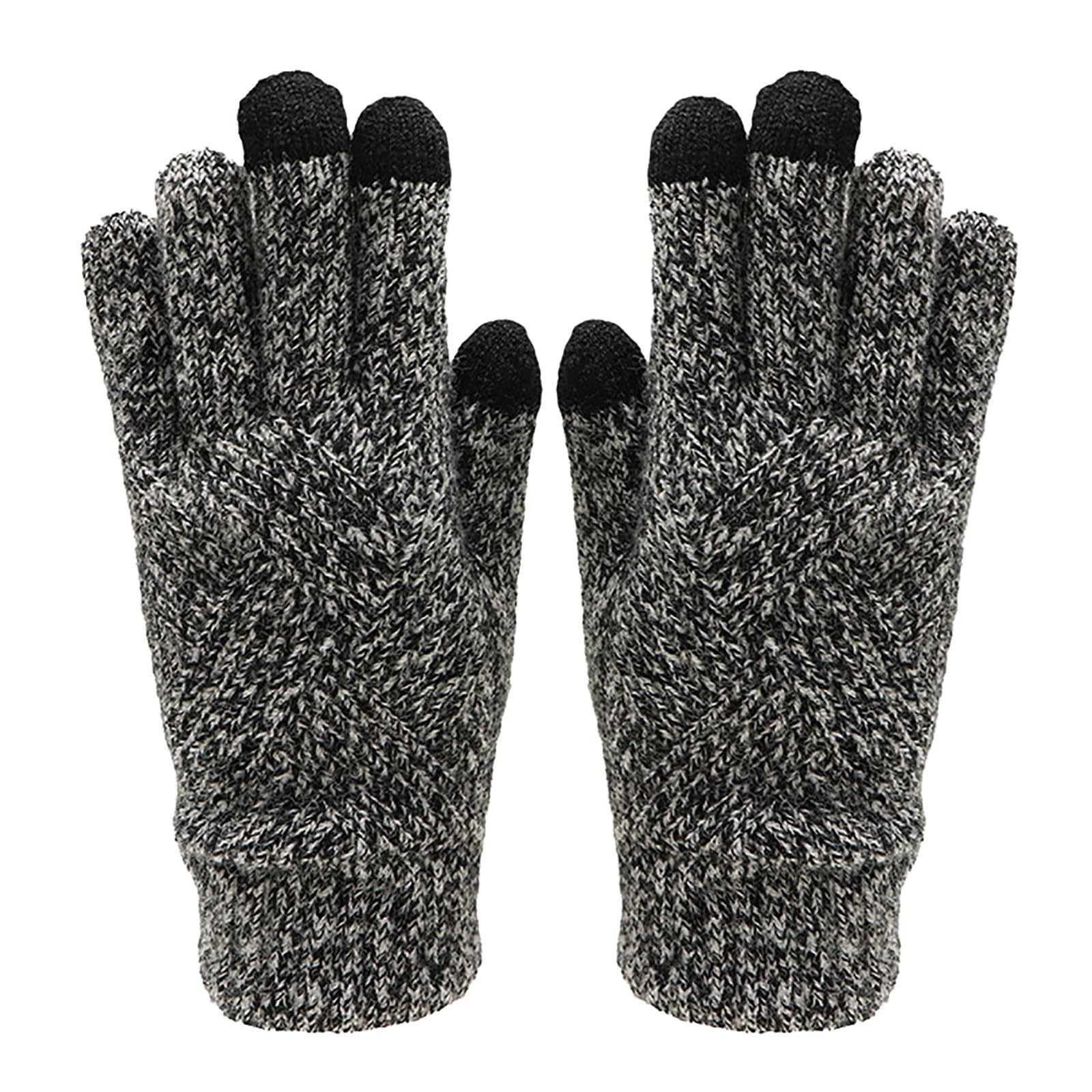 vejtmcc Winterhandschuhe für Damen, Handschuhe für kaltes Wetter, Winterhandschuhe für Damen, warme -Strickhandschuhe Dünne Handschuhe Schwarz (Bronze, One Size) von vejtmcc