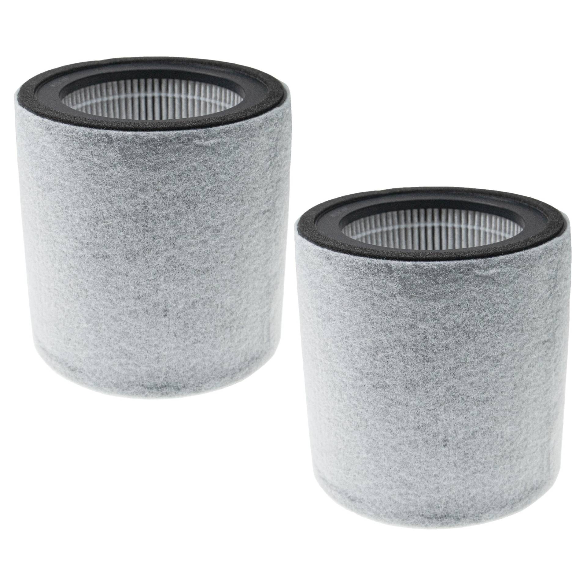 vhbw 2x HEPA Filter H12 kompatibel mit Leifheit/Soehnle Airfresh Clean Connect 500 Luftreiniger - Ersatz-Filter von vhbw