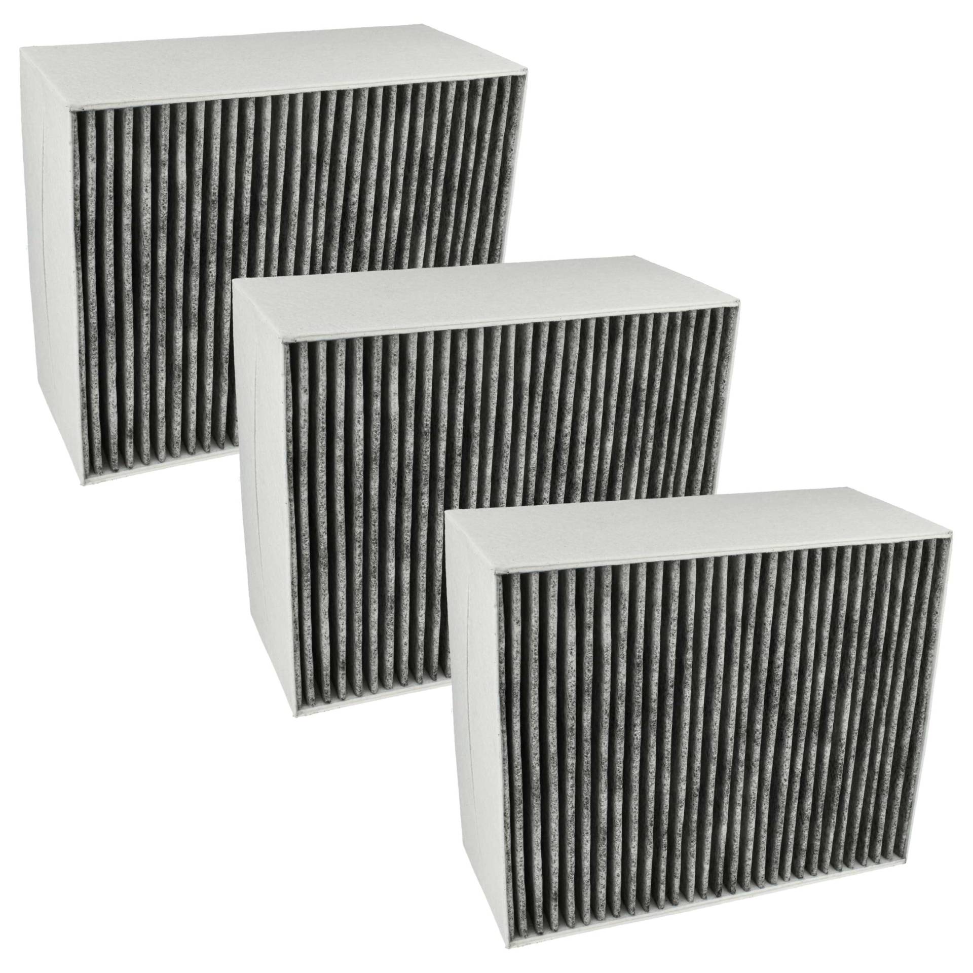 vhbw 3x Aktivkohlefilter kompatibel mit Siemens LZ57600(00), LZ57500(00), LZ57300(00) Dunstabzugshaube - 22,7 x 18,9 x 10 cm von vhbw