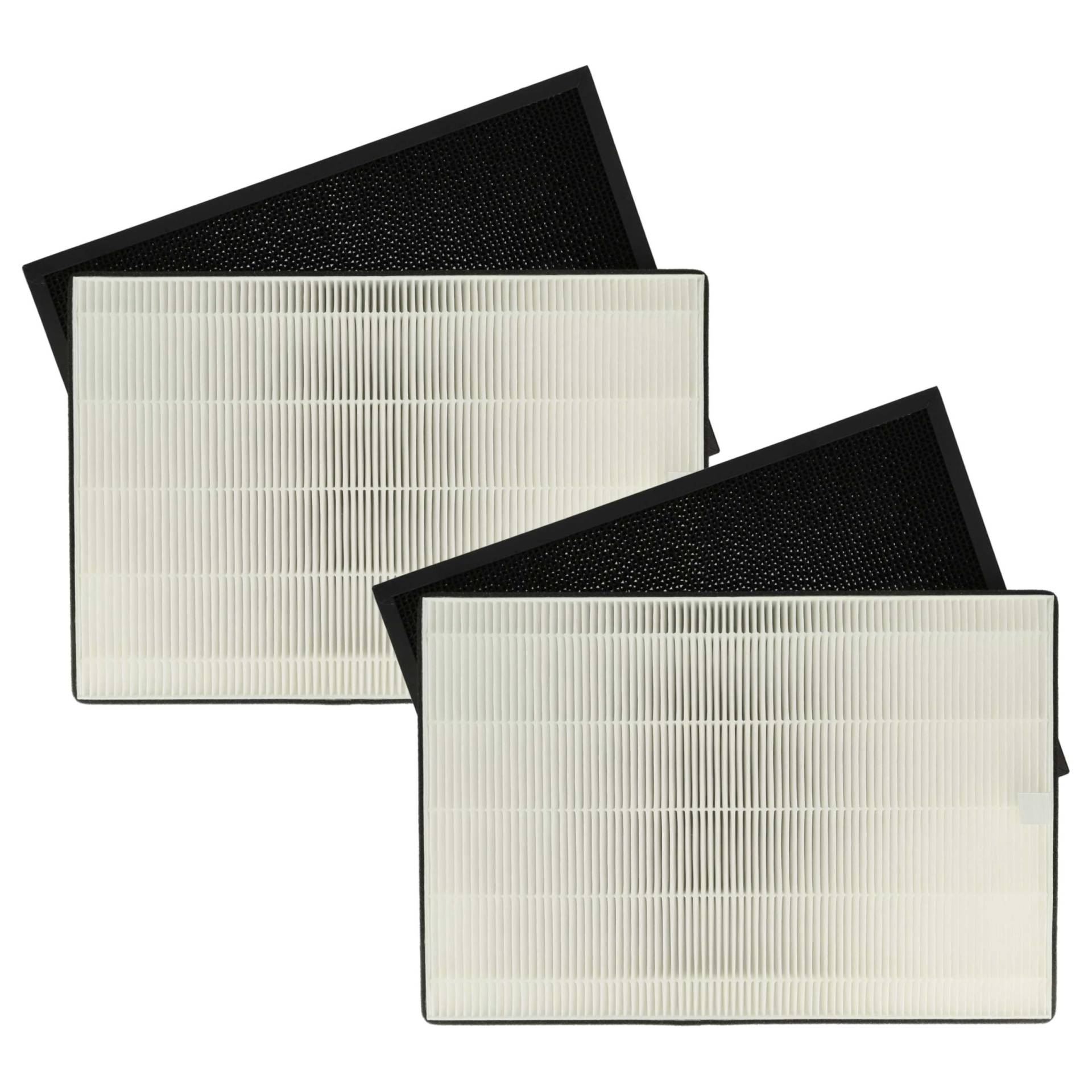 vhbw 4-teiliges Filter-Set kompatibel mit Ideal AP35H, AP35 Luftreiniger - HEPA-Filter, Aktivkohlefilter von vhbw