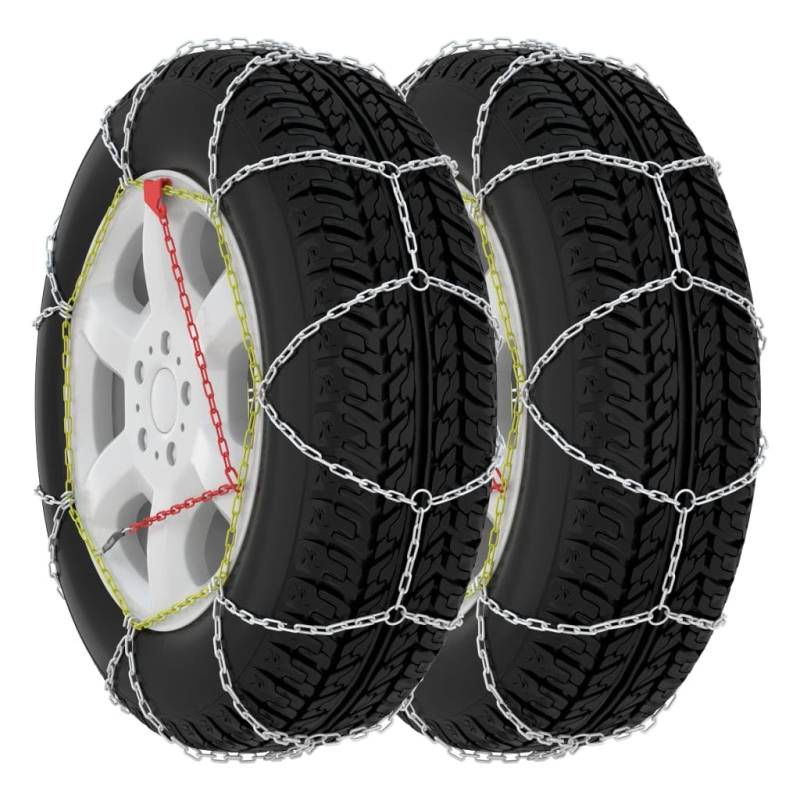 vidaXL 2X Schneekette für Autoreifen 16mm SUV 4x4 Größe 390 Schneeketten von vidaXL