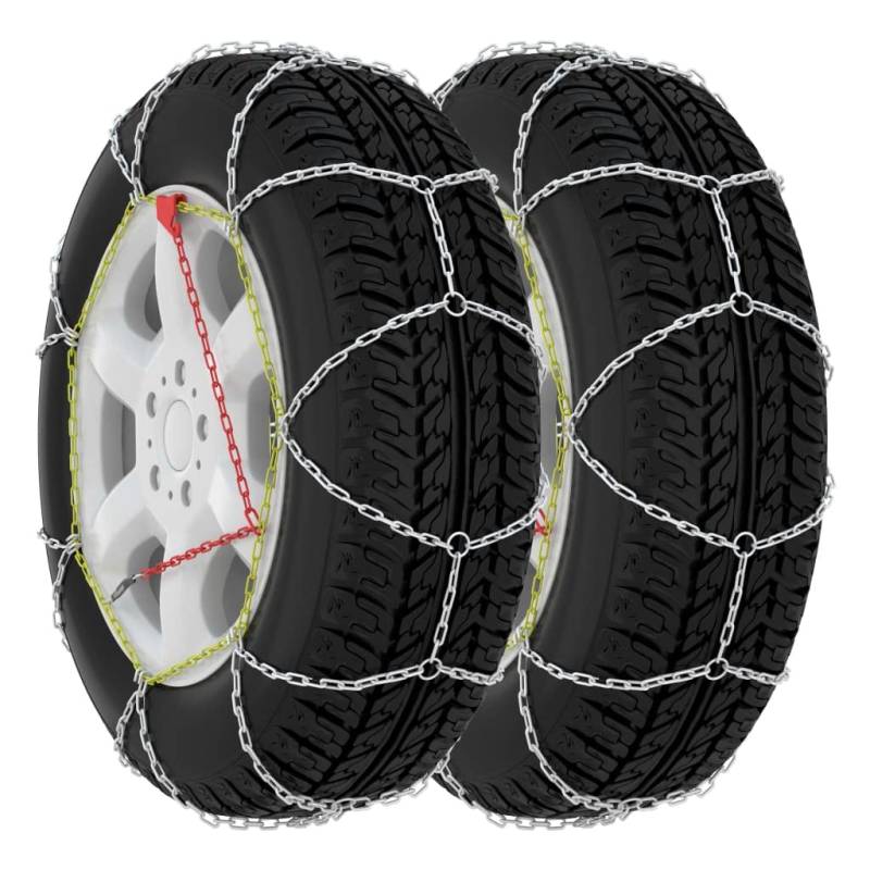 vidaXL 2X Schneekette für Autoreifen 16mm SUV 4x4 Größe 410 Schneeketten von vidaXL