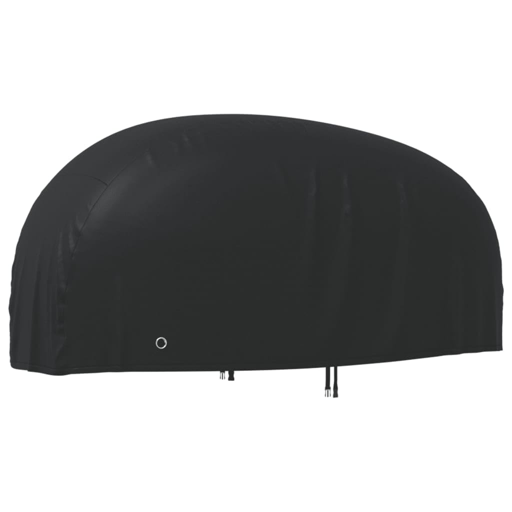 vidaXL Motorrad Abdeckung, Abdeckplane Wasserdicht Anti-UV, Schutzhülle Pyramidenform mit Verschlussösen, Schutzhaube Abdeckplane Motorradplane, Schwarz 220x95x110cm 210D Oxford von vidaXL