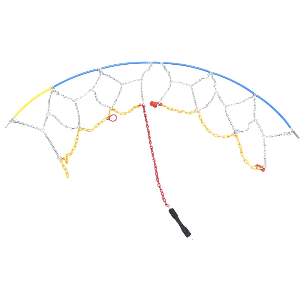 vidaXL Schneeketten 2 STK., Schneekette für Autoreifen, Reifenkette mit Nylontasche, Anfahrhilfe Anti-Rutsch-Kette, 9 mm KN60 Kohlenstoffstahl von vidaXL