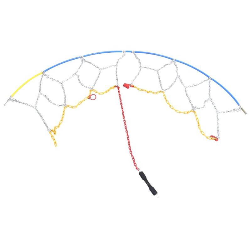 vidaXL Schneeketten 2 STK., Schneekette für Autoreifen, Reifenkette mit Nylontasche, Anfahrhilfe Anti-Rutsch-Kette, 9 mm KN60 Kohlenstoffstahl von vidaXL