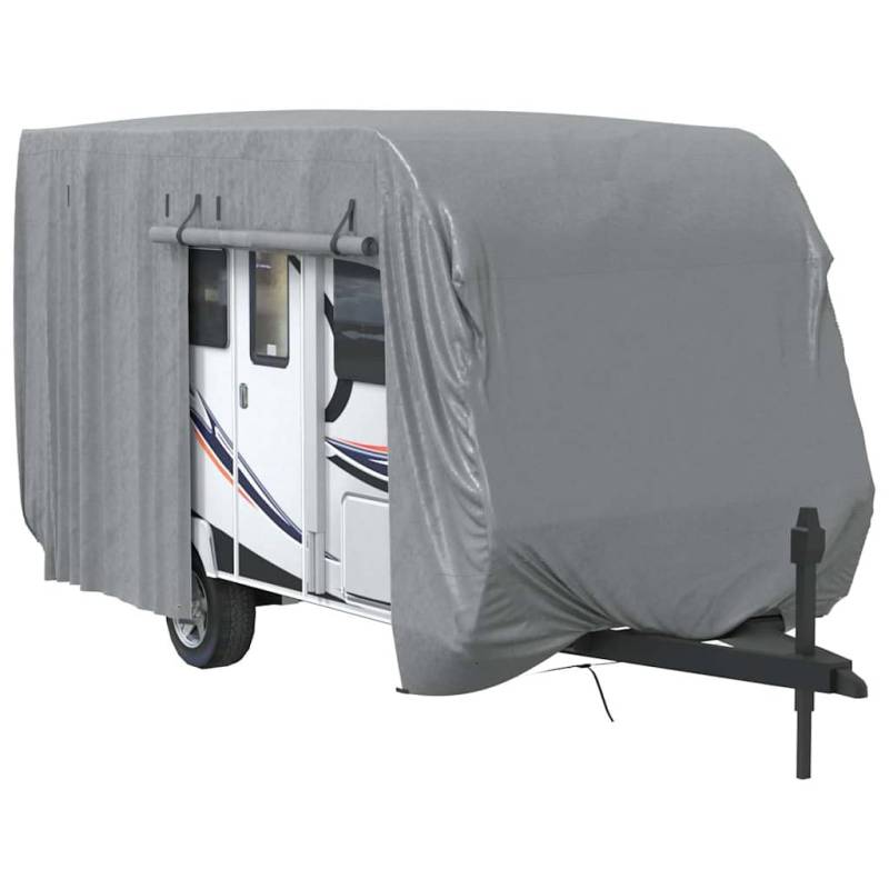 vidaXL Schutzhülle für Wohnwagen Grau 460x250x220 cm Vliesstoff, Hülle Wohnwagen, Abdeckplane Wohnwagen, Wohnwagenabdeckung, Wohnwagenhülle von vidaXL