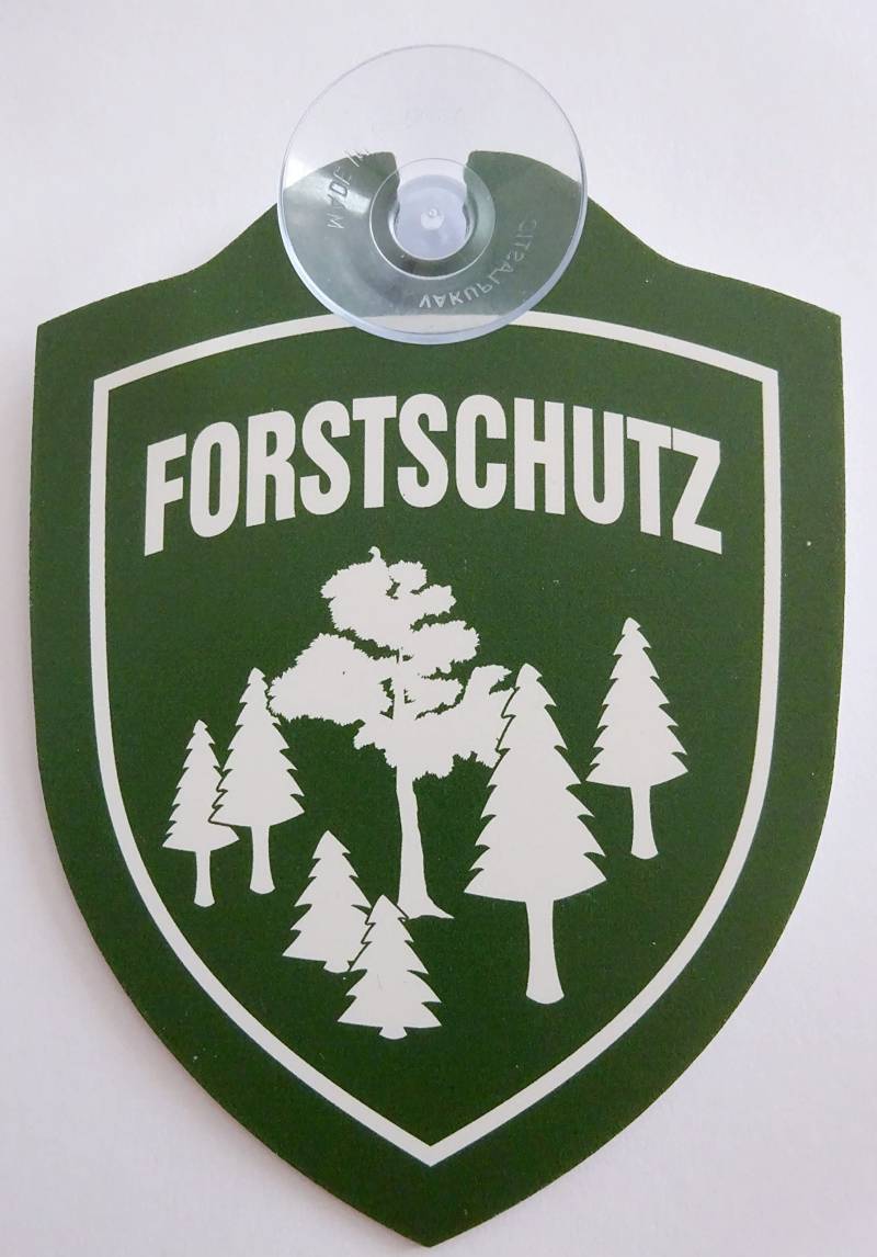 vielesguenstig by Robby Wanka Schild mit Saugnapf Forstschutz Forst Forstarbeiter Forstbetrieb Wald Auto Windschutzscheibe von vielesguenstig by Robby Wanka