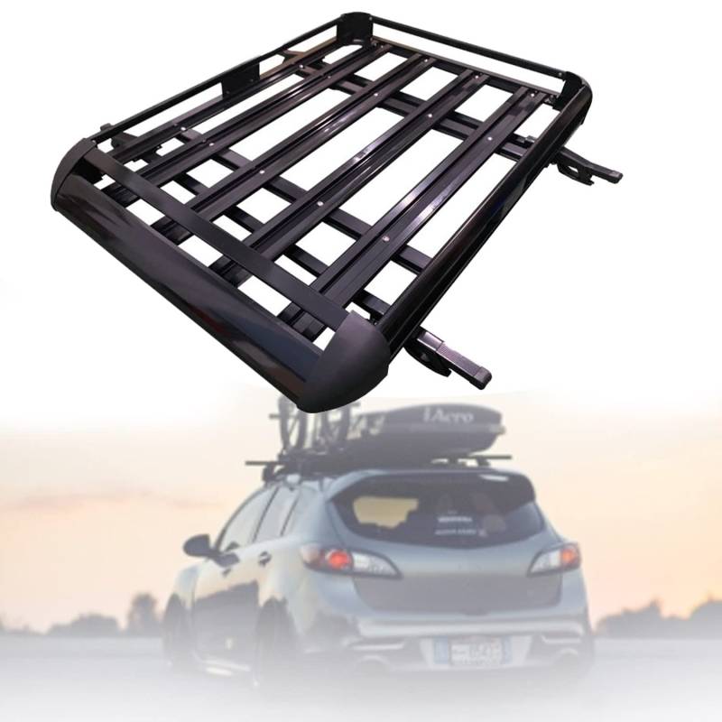 vikitim Dachgepäckträger Universal Dachkorb Aluminium Dachträger Universal Auto Gepäckträger, Auto Gepäckträger Bis 200Kg Belastbar, Relingträger Mit Bars Auto Dachträger 160 * 100cm von vikitim