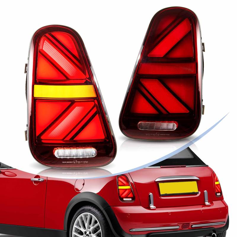 vland carlamp Rücklichter für 2001 2002 2003 2004 2005 2006 BMW Mini R50 R52 R53, Rote Mini Cooper Rücklichter, Plug and Play von vland carlamp