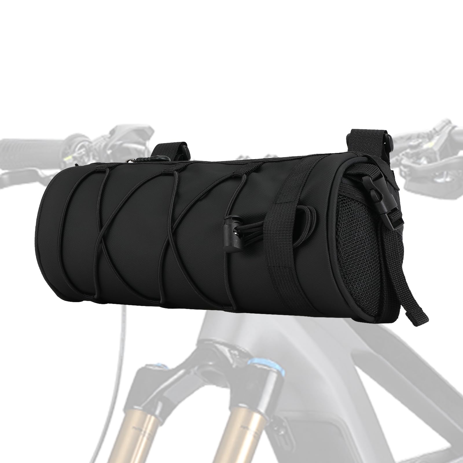 vvhippo Lenkertasche Fahrrad wasserdichte, Fahrradtasche Lenker Wird mit Schultergurt, Professionelles Fahrrad Lenkertasche für Alle Arten von Fahrrädern Geeignet, Rennrad, Schwarze ca.2,5L von vvhippo