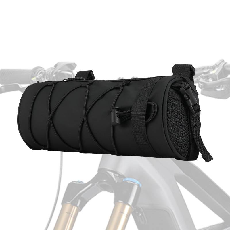 vvhippo Lenkertasche Fahrrad wasserdichte, Fahrradtasche Lenker Wird mit Schultergurt, Professionelles Fahrrad Lenkertasche für Alle Arten von Fahrrädern Geeignet, Rennrad, Schwarze ca.2,5L von vvhippo