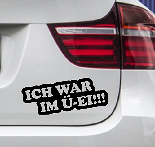 wDesigns 2er Set Autoaufkleber Ich war im Ü-Ei Smart klein Auto Tuning Aufkleber Sticker von wDesigns