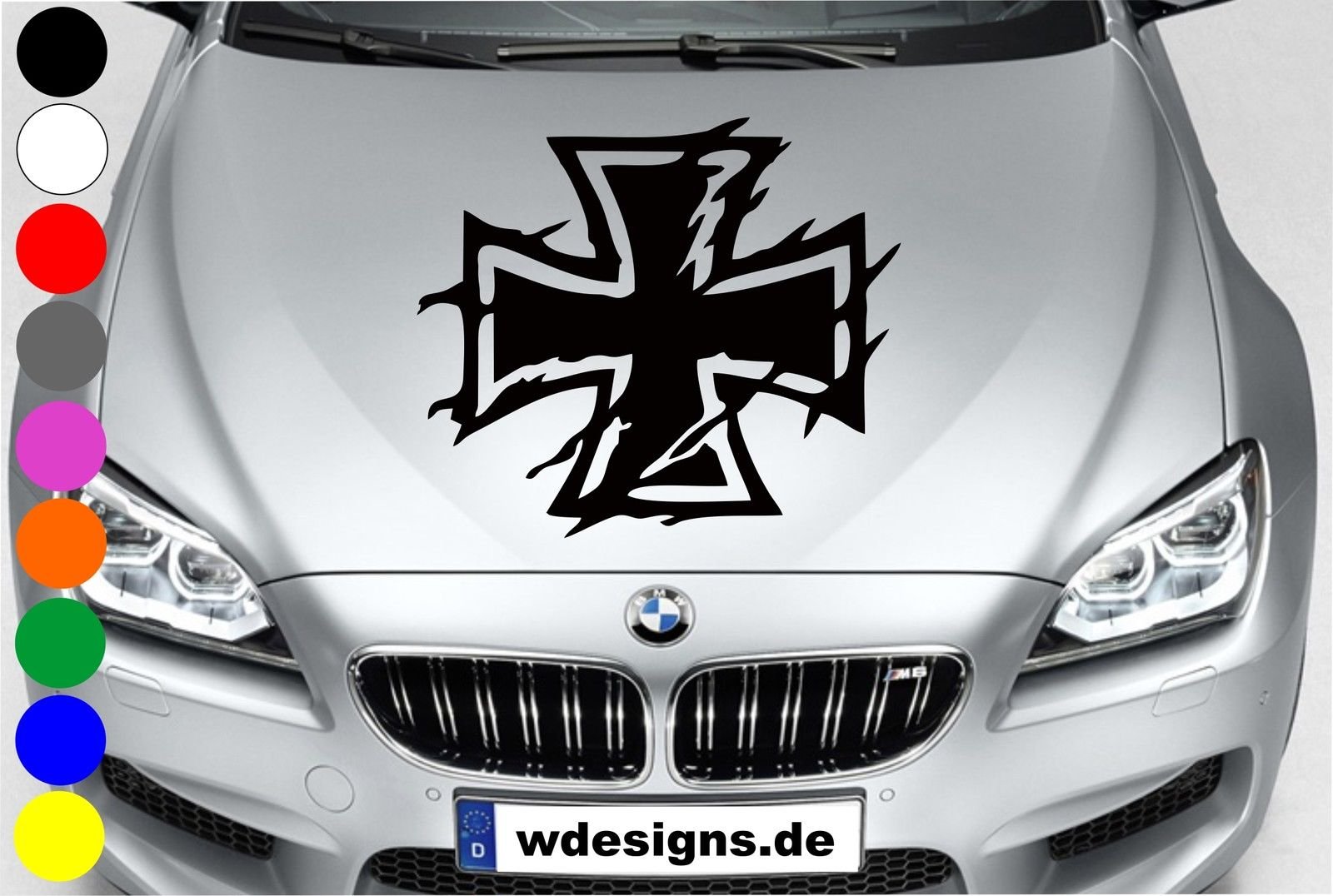 wDesigns Autoaufkleber EISERNES Kreuz Iron Cross Aufkleber Motorhaube Sticker Heckscheibe von wDesigns