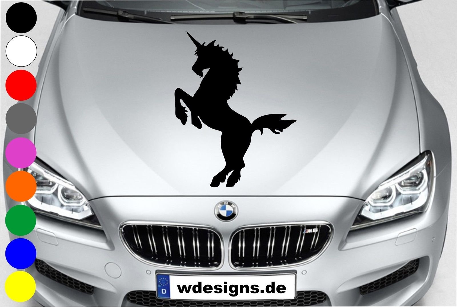 wDesigns Autoaufkleber Einhorn Last Unicorn Pferd Pony Tuning Aufkleber Motorhaube von wDesigns