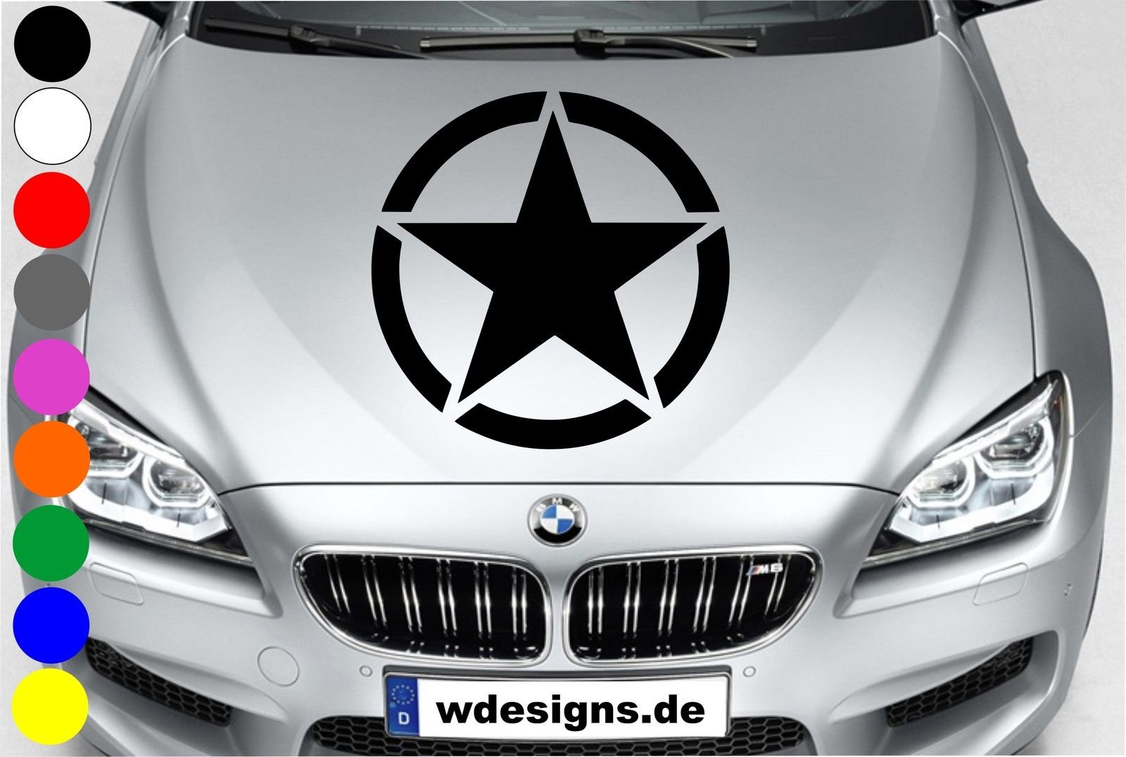 wDesigns Autoaufkleber US Army Stern Star Aufkleber Sticker Motorhaube Heckscheibe von wDesigns