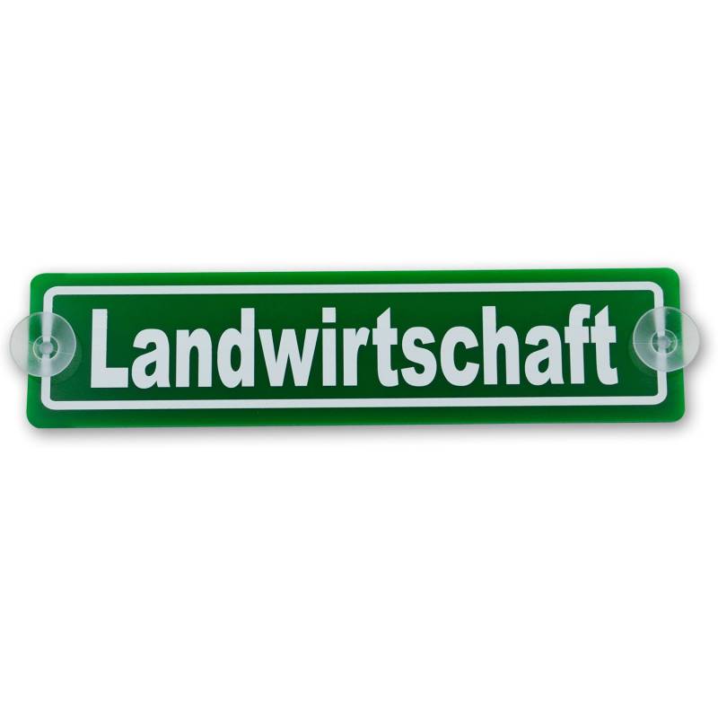 wall-art-design Saugnapfschild Schild Landwirtschaft Acrylschild 3mm, ca.20x5 cm für Scheibeninnenbefestigung von wall-art-design