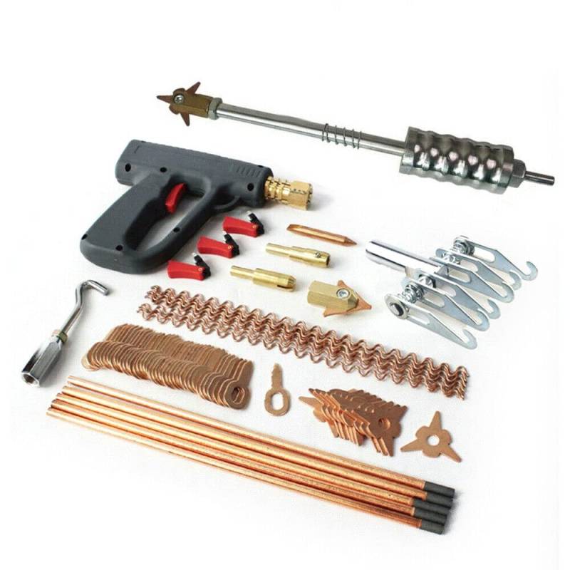 wanwanper 86PCS Werkzeuge für die Wartung, Dellenreparatur Werkzeug, Spotter-Zubehör Box Ausbeulwerkzeug Karosserie Reparatur Dent Puller Kit, für die Dellenreparatur von Automobilen von wanwanper