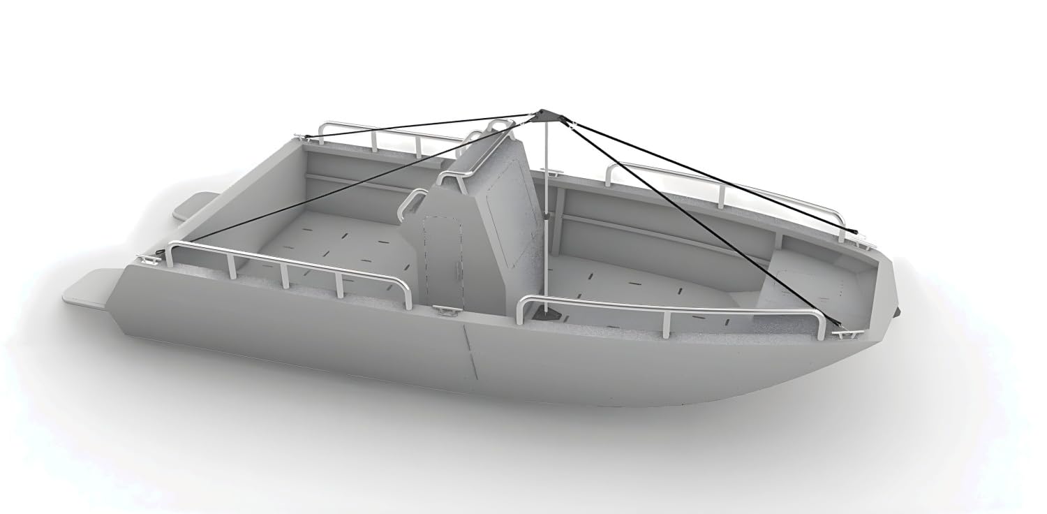 Teleskopierbare Persenning-Stütze aus Aluminium mit Gurtband 860 mm - 1550 mm für Bootsplanen, Verdecke, Bimini, Sonnenverdeck, Persenning, für Boote bis ca. 8 m von wellenshop