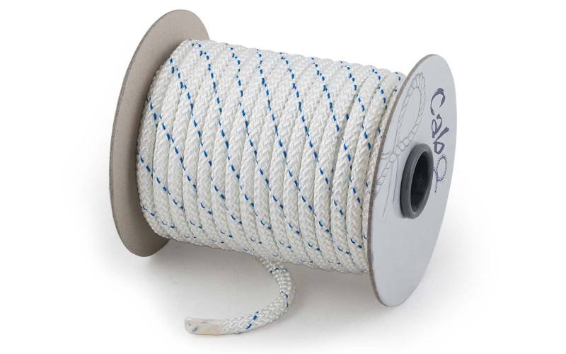 Wellenshop Festmacher-Leine Ø10 mm Länge 20m Weiß Polyester PES Tauwerk Tau Polyesterleine Seil Anlegeseil Anlegeleine von wellenshop