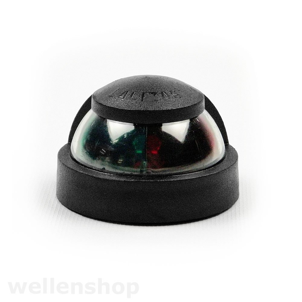 wellenshop Zweifarbenlaterne Positionslicht Boot Navigation 12V Schwarz von wellenshop