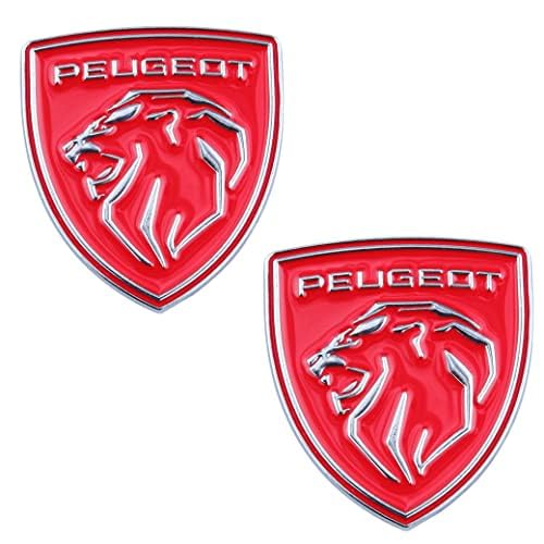 2pcs Auto Emblem Aufkleber, für Peugeot 3D Badge Logo Emblem Buchstaben Abziehbilder Abzeichen Dekoration Car Styling,F von whchion