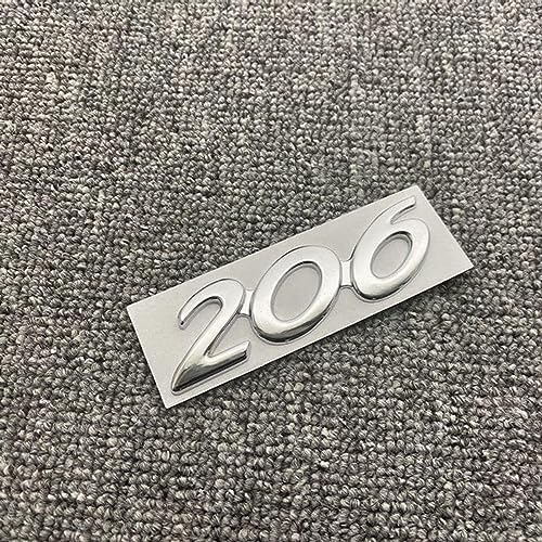 Auto Emblem Aufkleber, für Peugeot 206 3D Badge Logo Emblem Buchstaben Abziehbilder Abzeichen Dekoration Car Styling von whchion