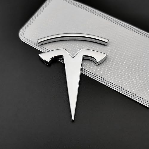 Auto Emblem Aufkleber, für Tesla 3D Badge Logo Emblem Buchstaben Abziehbilder Abzeichen Dekoration Car Styling,A von whchion