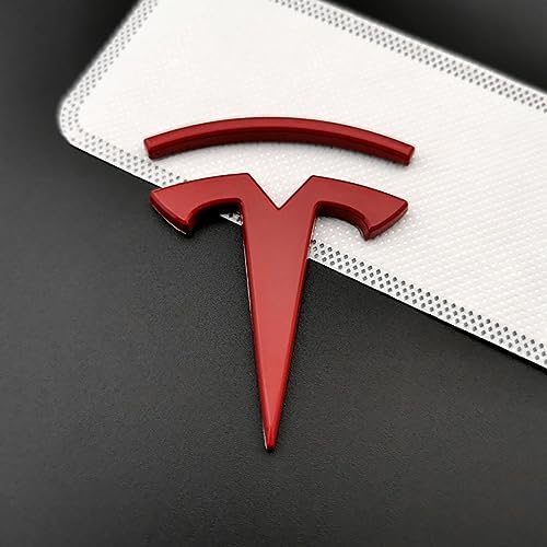 Auto Emblem Aufkleber, für Tesla 3D Badge Logo Emblem Buchstaben Abziehbilder Abzeichen Dekoration Car Styling,C von whchion